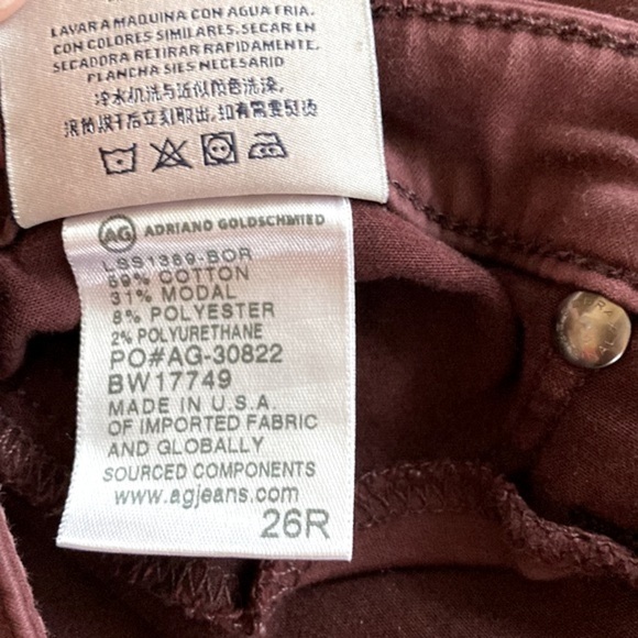 AG Legging Super Skinny Ankle in Red Courant - Picture 9 of 11